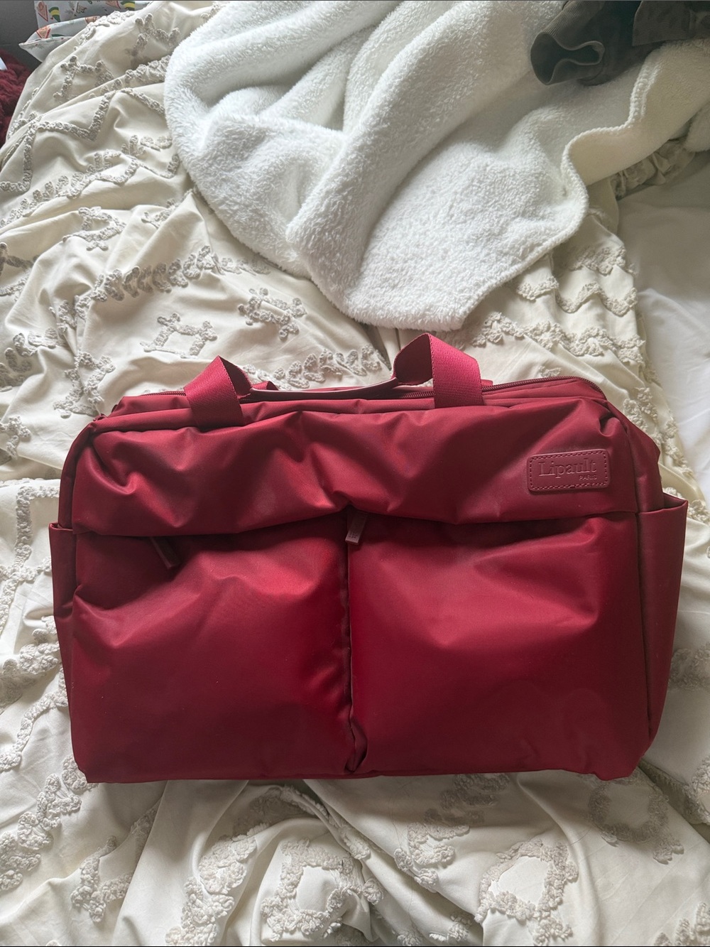 Lipault Men’s Crimson Duffel Bag
